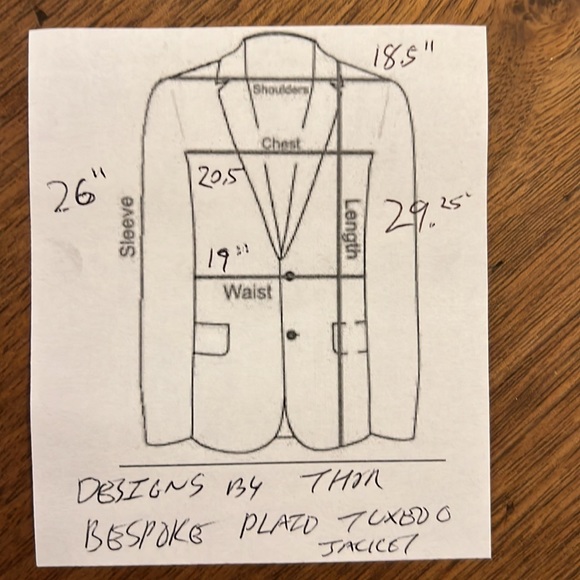 $2,995 Custom plaid design by Thor Tuxedo blazer - Picture 3 of 16